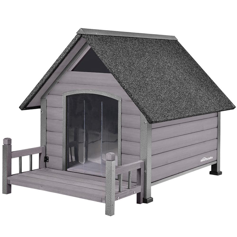 Outdoor Dog House with Porch: Strong Iron Frame, Gray price history on PriceWatchPro