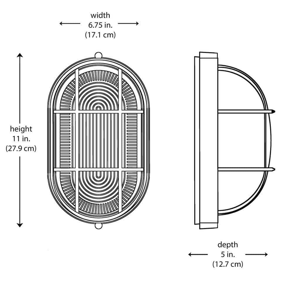 Aria Sleek Black Cast Aluminum 11'' Outdoor Bulkhead Light