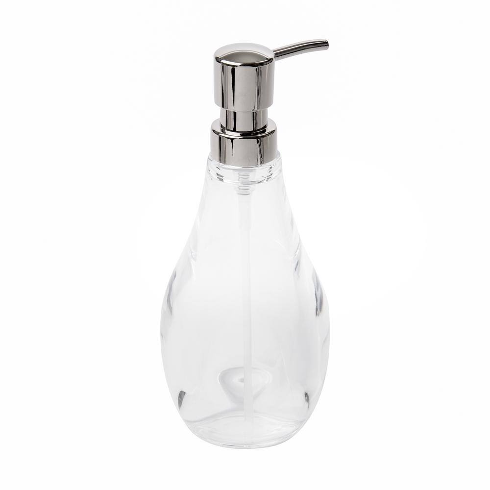 Umbra Clear Acrylic Lotion and Soap Dispenser with Metal Lid