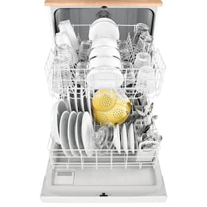 24 in. White Front Control Heavy-Duty Portable Dishwasher with 1 Hour Wash Cycle, 64 dBA