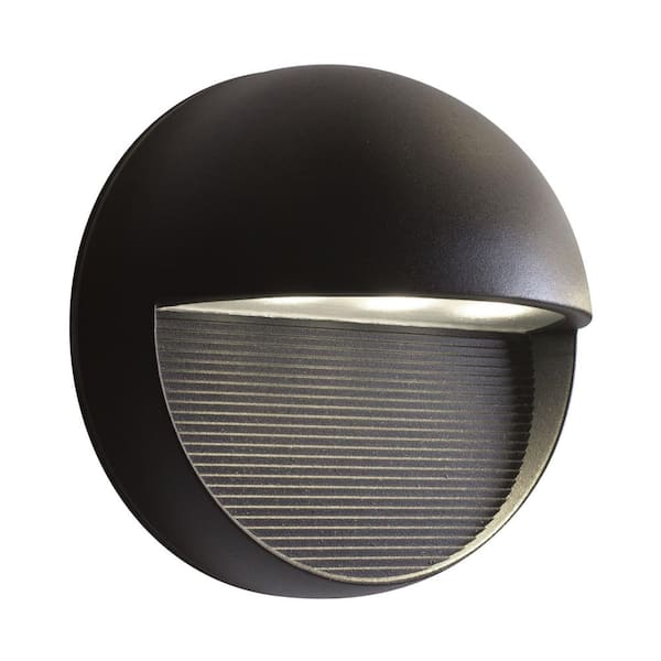 BAZZ Exil 1-Light Black Outdoor Integrated LED Wall Lantern Sconce