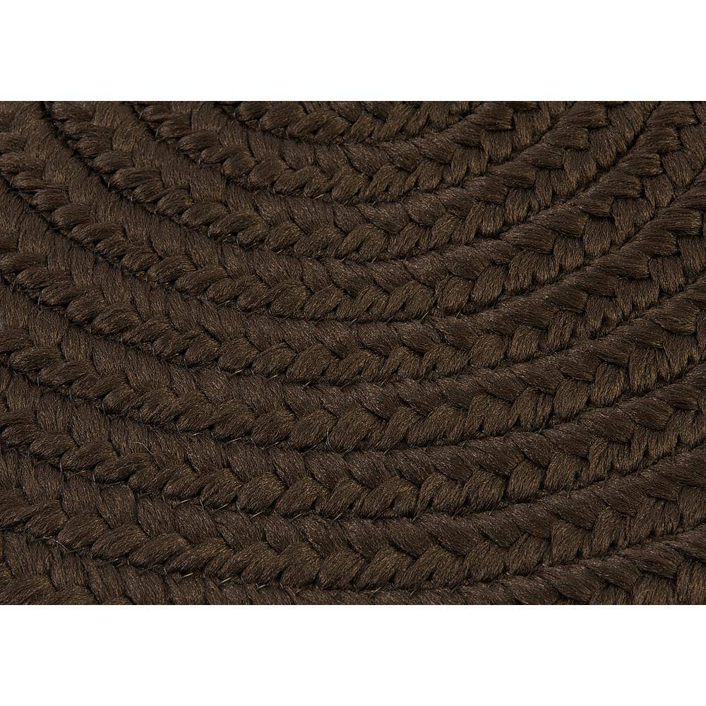Braided Black Oval Synthetic Easy-Care 36"x24" Rug