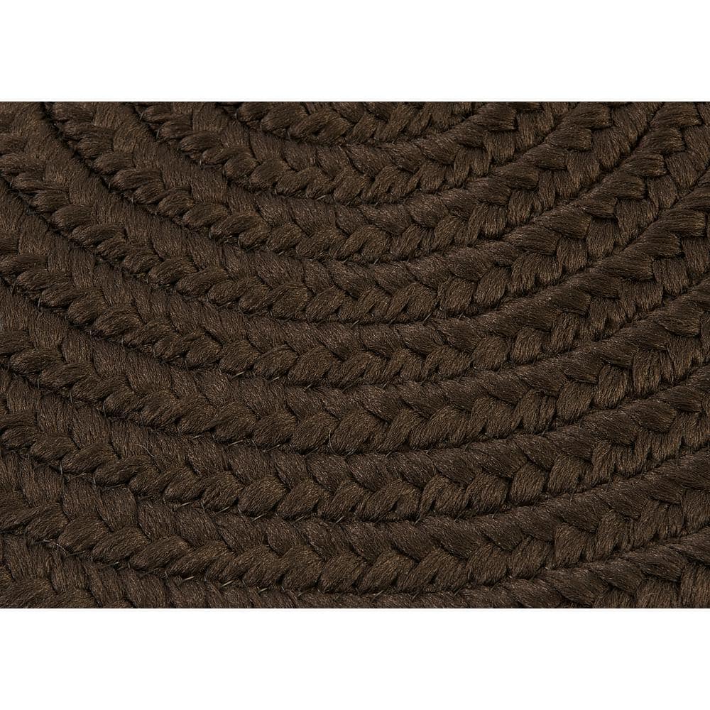 Boca Raton Blue Oval Braided Synthetic Rug 3'x5'