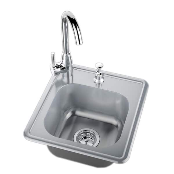 Stainless steel kitchen sink cabinet - SBC36FDD - SUNSTONE - for