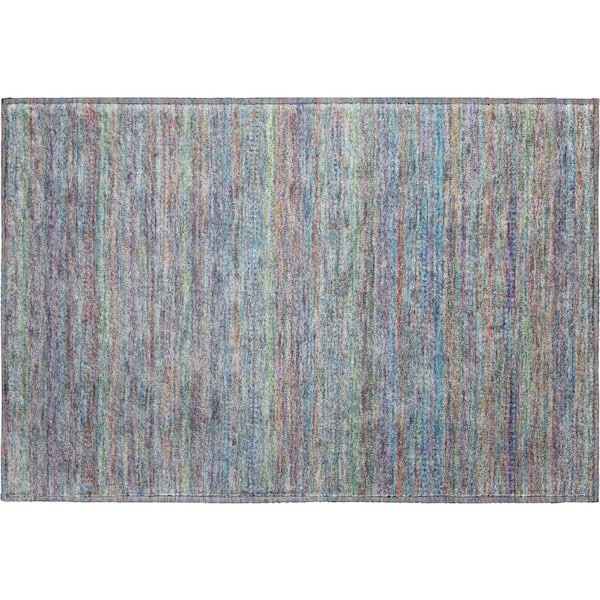 Mayfield Premium Machine Washable Abstract AMF2148 Blue 2 ft. x 3 ft. Accent Rug