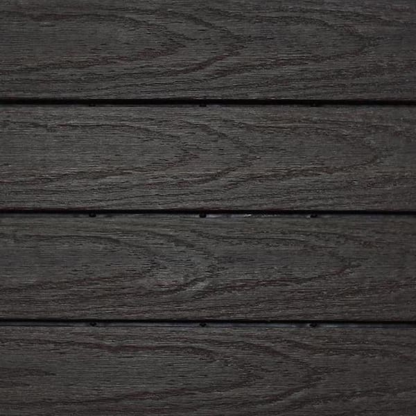 UltraShield Naturale 1 ft. x 1 ft. Quick Deck Outdoor Composite Deck Tile in Indonesian Merbau (10 sq. ft. Per Box)