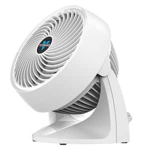 533 7.3 in. Small Whole Room Air Circulator Desk Fan in White