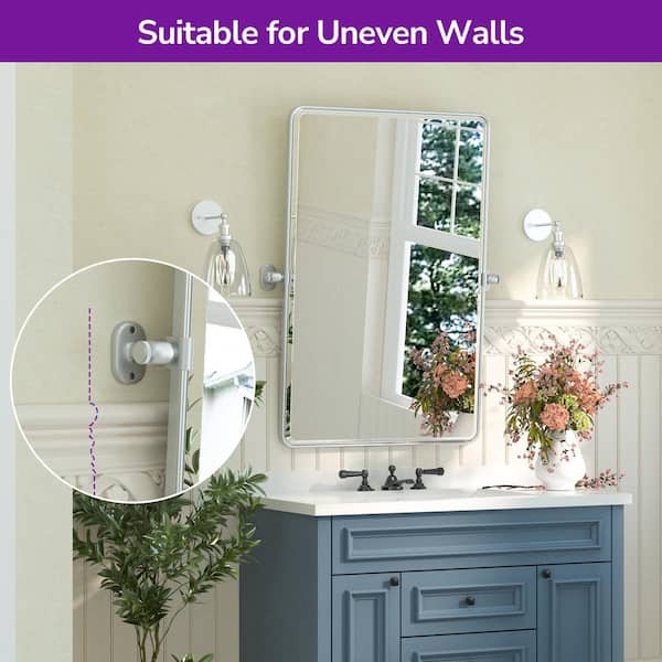 KeonJinn 24 in. W x 30 in. H Rectangular Framed Bathroom