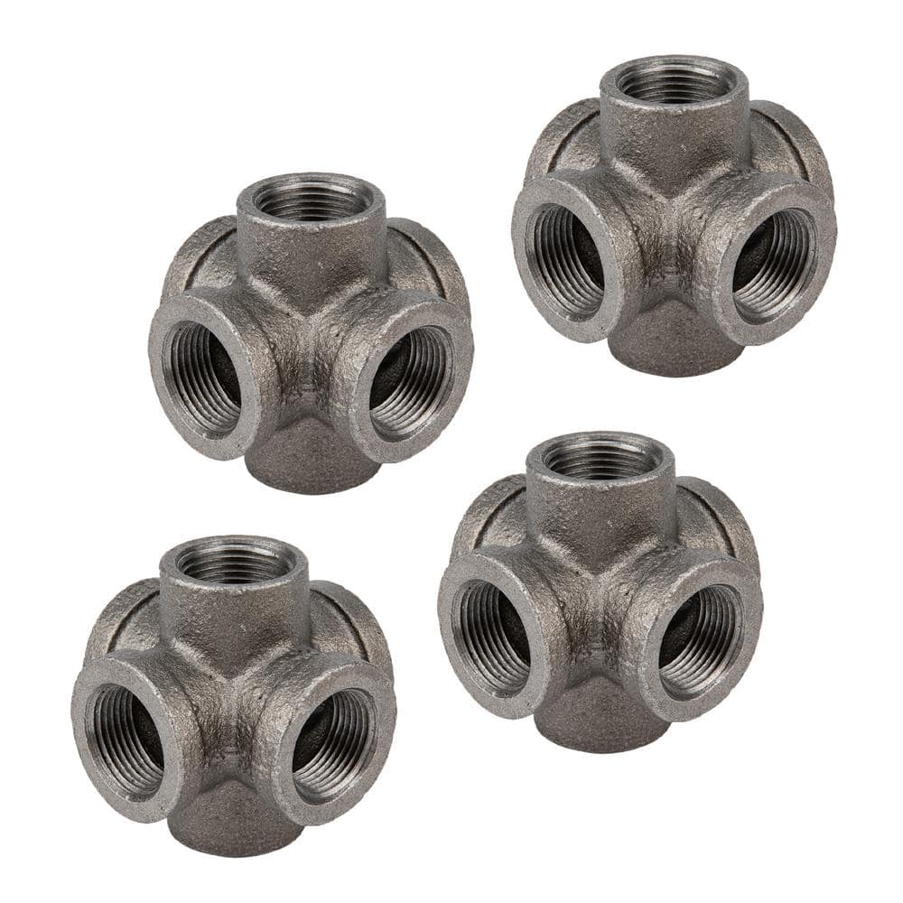 3/4 in. 6-Way Black Iron Cross with Side Outlet Fitting (4-Pack) price history on PriceWatchPro