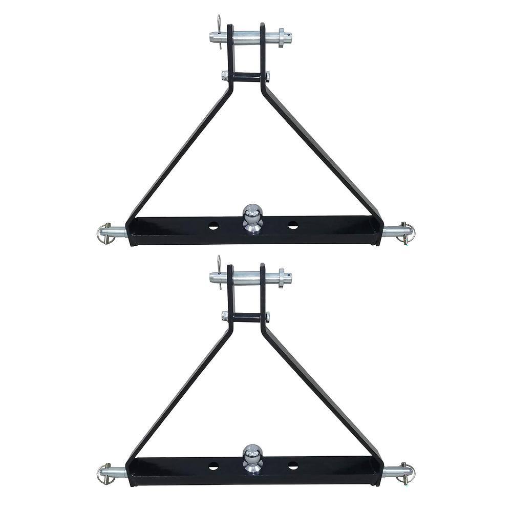 3 Point Triangle Frame Lawn Tractor Trailer Hitch (2 Pack)