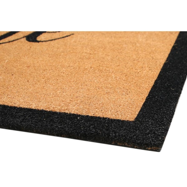Chesapeake Coir Natural Black Non-Slip Outdoor Doormat (36 in. x 72 in.)