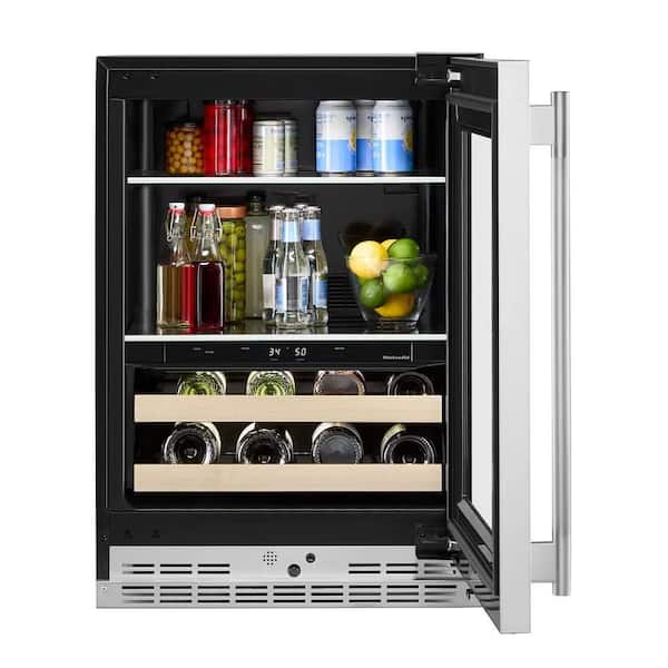 KitchenAid 24 in. Dual Zone 14-Bottles Beverage Cooler in