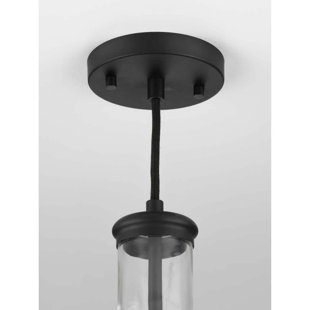 Latrobe Matte Black Glass 17" Pendant Light