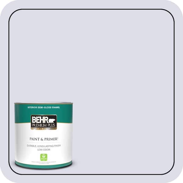 BEHR PREMIUM PLUS 1 qt. #640C-1 Hosta Flower Semi-Gloss Enamel Low Odor Interior Paint & Primer