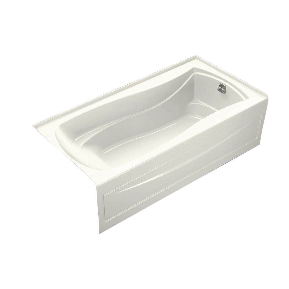 Mariposa 72 in. x 36 in. Soaking Bathtub with Right-Hand Drain in Biscuit, 