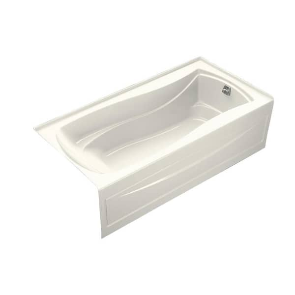 KOHLER Mariposa 72 in. x 36 in. Soaking Bathtub with Right-Hand Drain in Biscuit, Integral Flange