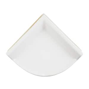 Bath Accessories White 8 in. x 8 in. Ceramic Wall Mounted Corner Shelf