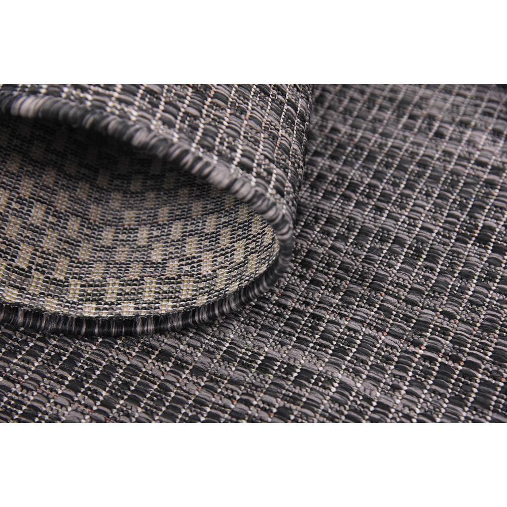 Black Rectangular Flatweave Outdoor Area Rug