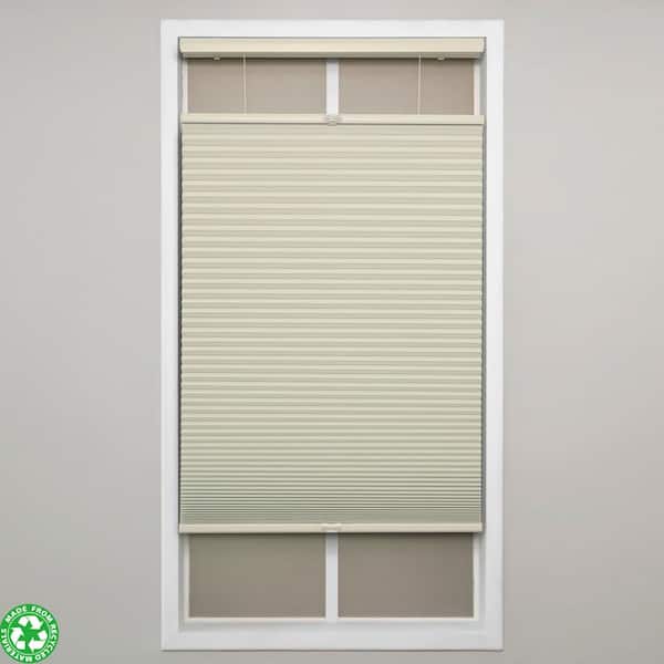 Eclipse Alabaster Cordless Blackout Polyester Top Down Bottom Up Cellular Shades - 30 in. W x 64 in. L