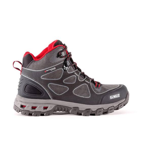DEWALT Men's Lithium Waterproof 6'' Work Boots - Steel Toe - Black/Red Size 8(M)