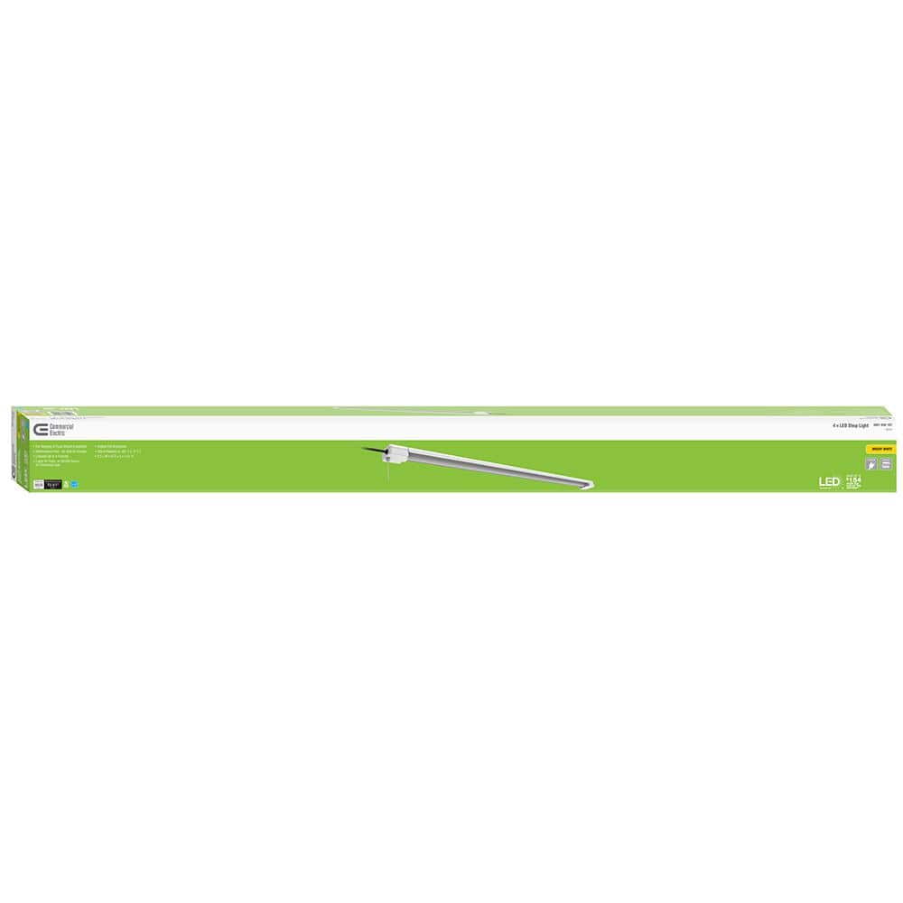 4-Foot White Aluminum LED Utility Shop Light with Pull Chain