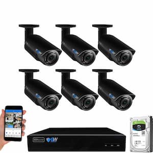 8-Channel 8MP 2TB NVR Security Camera System 6 Wired Bullet Cameras 2.8-12mm Motorized Lens Human/Vehicle Detection