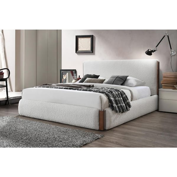 Acme Furniture White Wood Frame Queen Panel Bed BD02470Q - The