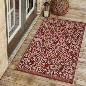 Eliza Red 2 ft. x 3 ft. Indoor/Outdoor Area Rug