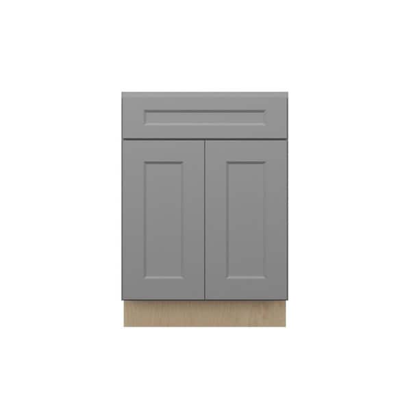 Kunal Kitchens Cumberland Recessed 30 in. W x 34.5 in. H x 18 in. D Plywood Assembled Bath Base Cabinet in Painted Stratus