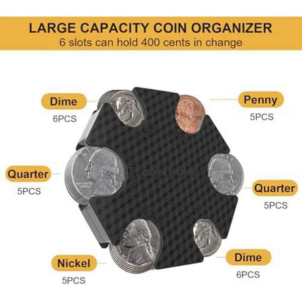 Universal Car Coin Holder Large Capacity Change Organizer for 32