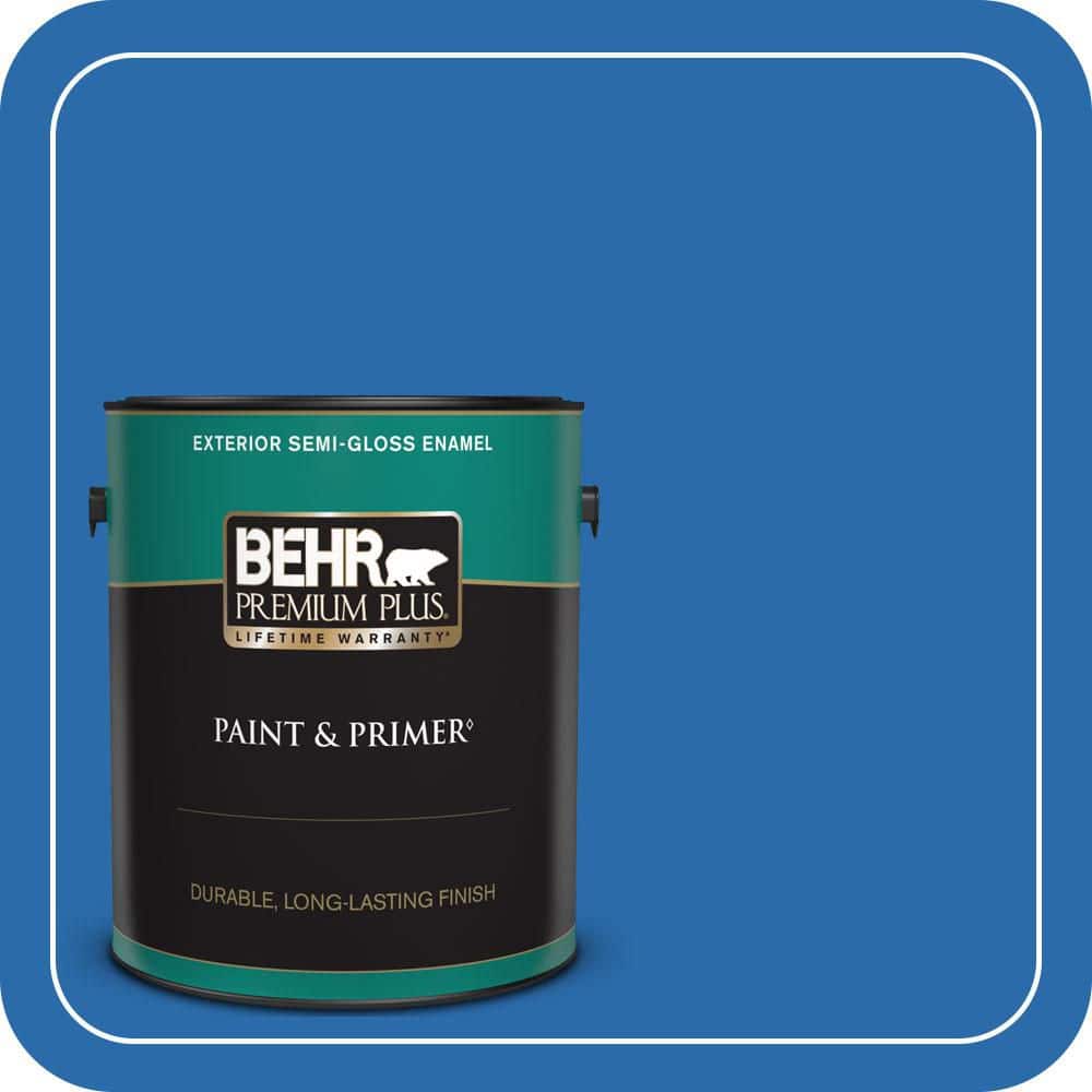 1 gal. #MQ4-24 Electric Blue Semi-Gloss Enamel Exterior Paint & Primer price history on PriceWatchPro
