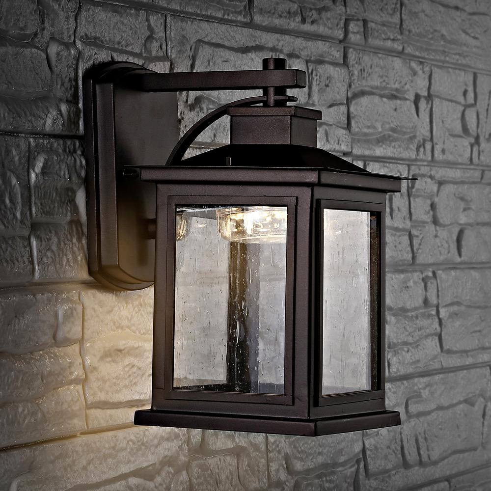 Gorgen Bronze 9.5" Square Outdoor Wall Lantern