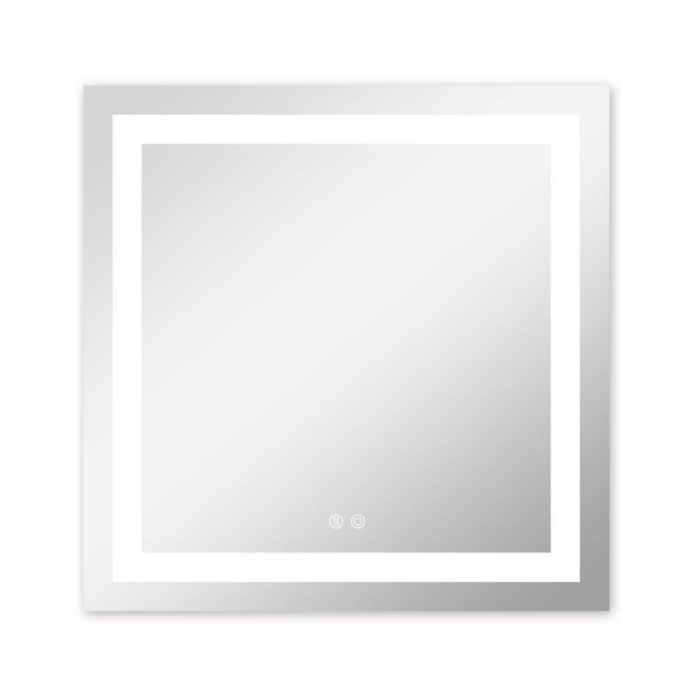 36 in. W x 36 in. H Square Frameless Wall Mount Bathroom Vanity Mirror with