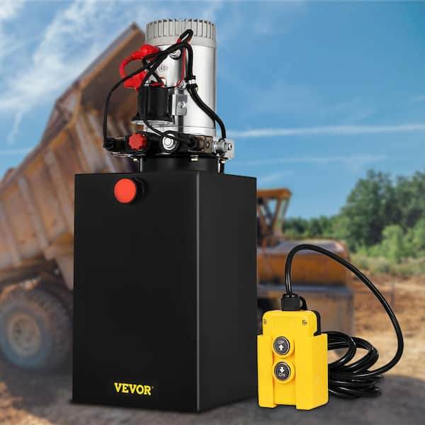 VEVOR 15 qt. 12-Volt Hydraulic Power Pump Unit Electric Dump