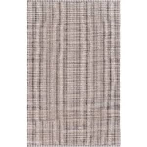 Brown/Ivory 5 ft. x 7 ft. 9 in. Jute Blend Striped LR81434 Indoor Area Rug