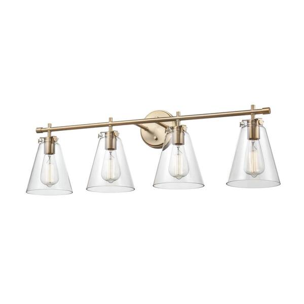 Millennium Lighting 35 in. 4-Light Modern Gold Vanity Light 8124-MG ...