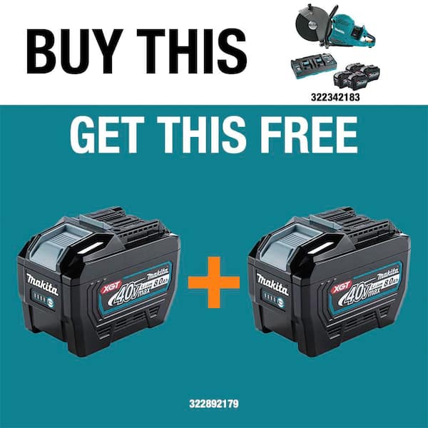 80V max (40V max X2) XGT Brushless Cordless 14 in. Power Cutter Kit with 4 Batteries (8.0Ah)