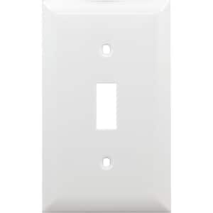 1 Toggle Switch Nylon Wall Plate - White