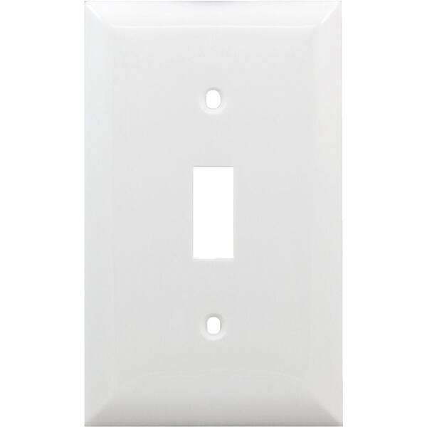 GE 1 Toggle Switch Nylon Wall Plate - White