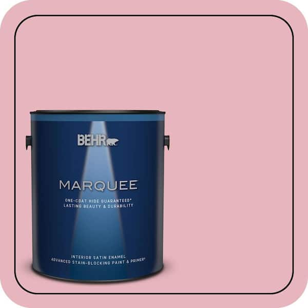 BEHR MARQUEE 1 gal. #110C-2 Colonial Rose Satin Enamel Interior Paint & Primer