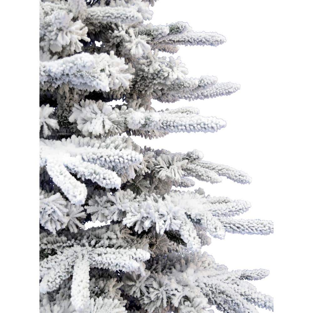 6.5-Ft Snowy White Pine Artificial Christmas Tree with Stand