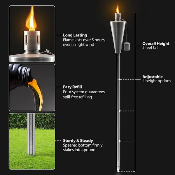 Sunnydaze Outdoor Long-lasting Replacement Fiberglass Tiki Torch Oil Lamp Lantern  Wick Strings - 12pk : Target