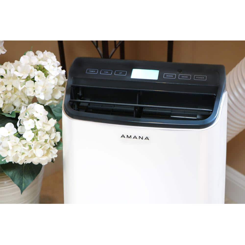 Amana 12000 BTU White and Black Portable Air Conditioner with Remote