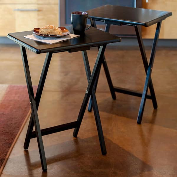 Alex 14.57 In Black 2-Pc Snack/End Table Set