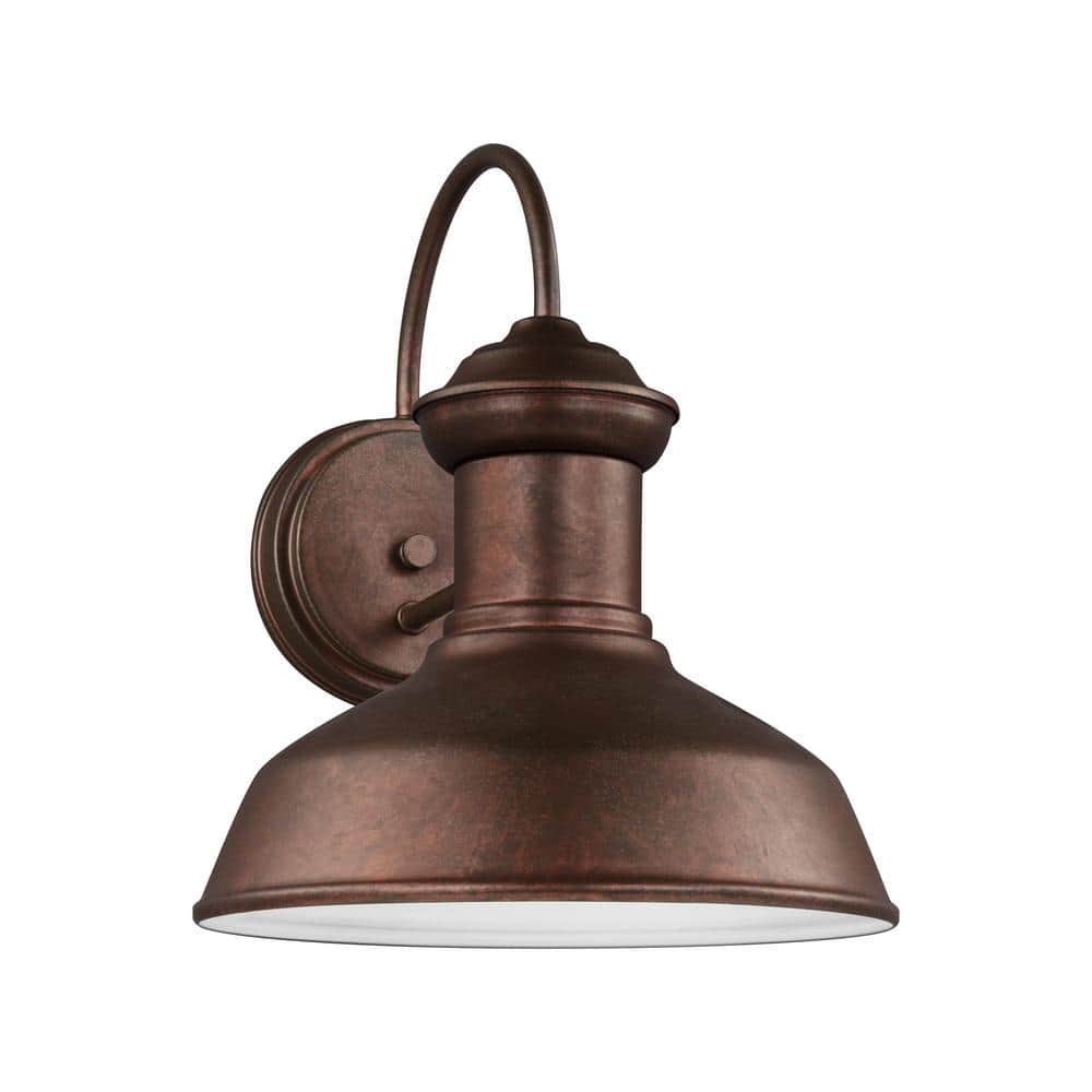 Weathered Copper Energy-Efficient Dimmable Outdoor Wall Lantern