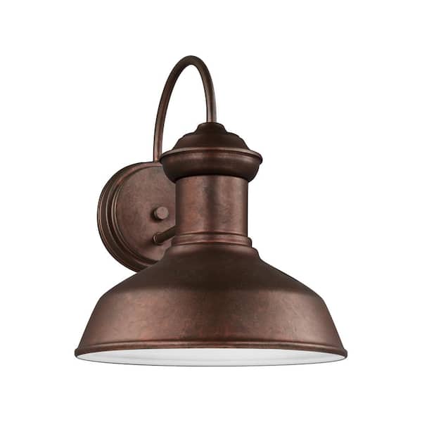 Generation Lighting Fredricksburg 1-Light Weathered Copper Small Outdoor Turtle Friendly Wall Lantern Sconce