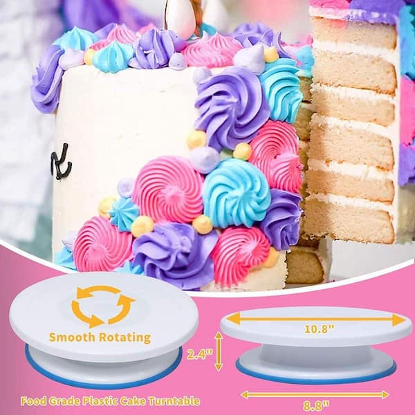 UUDULY Cake Decorating Kit 530-Piece Plastic Stainless Steel White