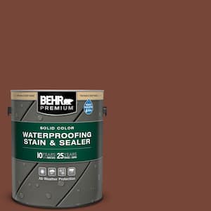 1 gal. #S200-7 Earth Fired Red Solid Color Waterproofing Exterior Wood Stain and Sealer
