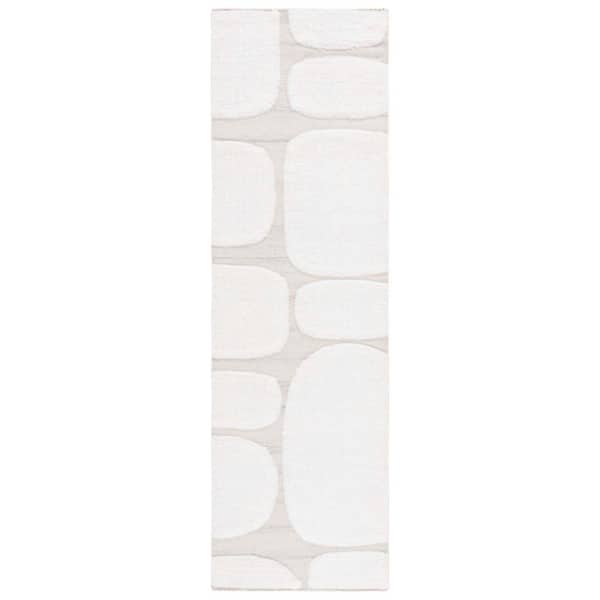 SAFAVIEH Manhattan Ivory/Beige 2 ft. x 8 ft. Geometric Runner Rug