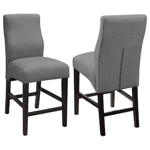 Grey/Dark Cappuccino Counter Height Stool (Set of 2)